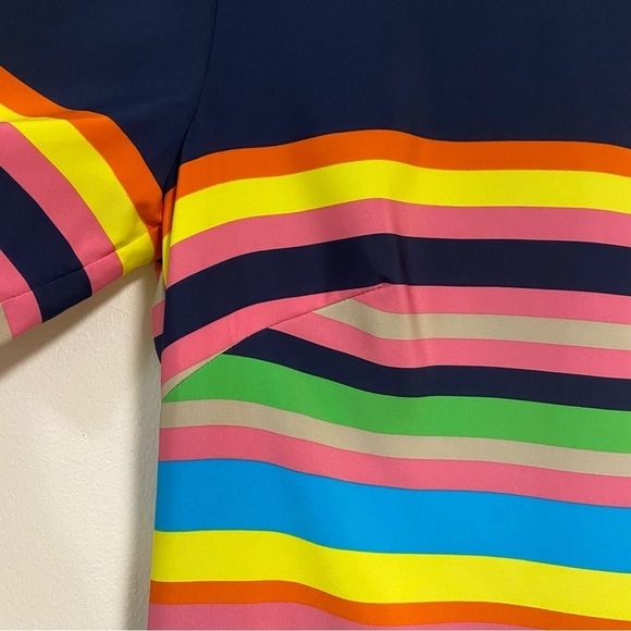 Trina Turk Dress Women’s Size 2 Navy & Multi Color stripe shift dress - Picture 9 of 16